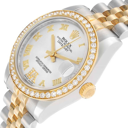 Rolex Datejust 31 Midsize Steel Yellow Gold Diamond Ladies Watch