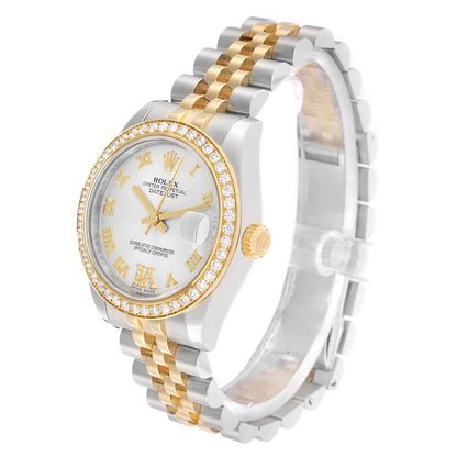 Rolex Datejust 31 Midsize Steel Yellow Gold Diamond Ladies Watch