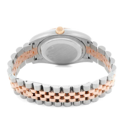 Rolex Datejust 36 Steel Rose Gold Diamond Mens Watch