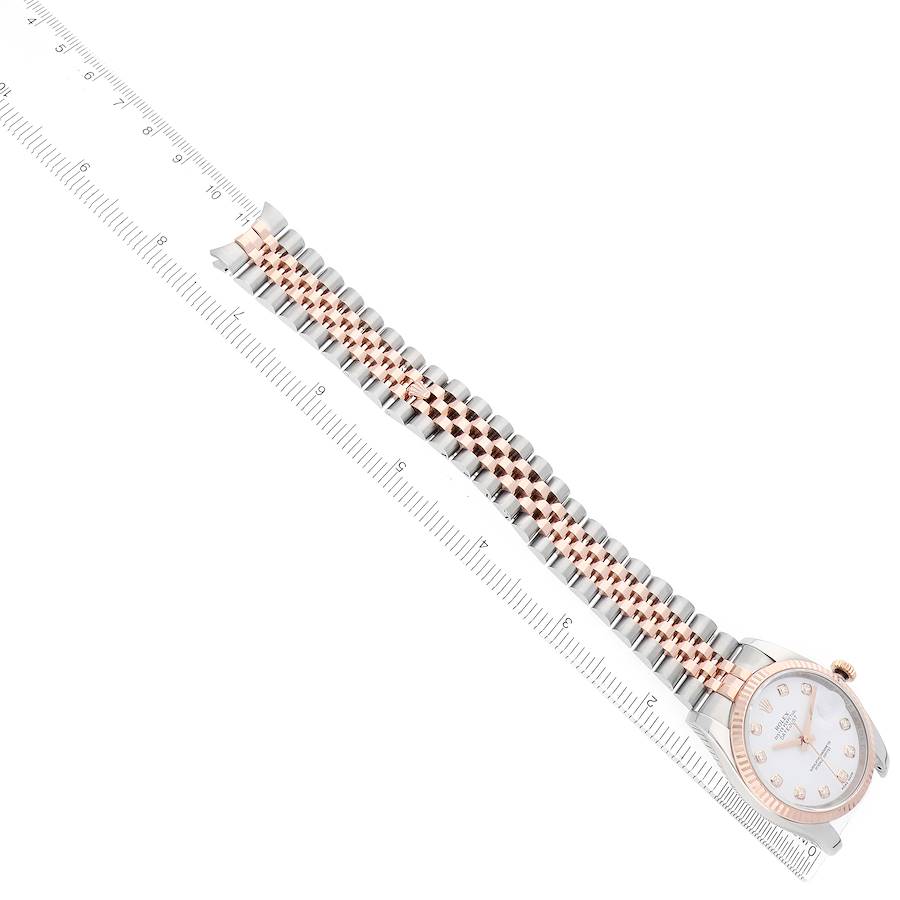 Rolex Datejust 36 Steel Rose Gold Diamond Mens Watch