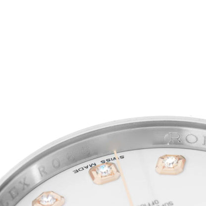 Rolex Datejust 36 Steel Rose Gold Diamond Mens Watch