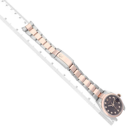 Rolex Datejust 36 Steel Rose Gold Diamond Mens Watch
