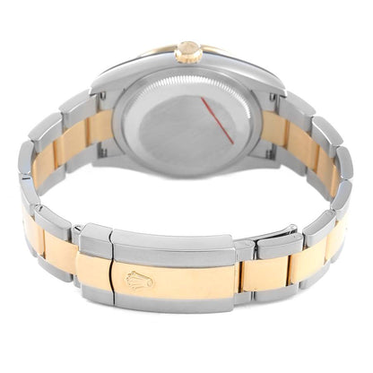Rolex Datejust 36 Steel Yellow Gold Diamond Dial Mens Watch