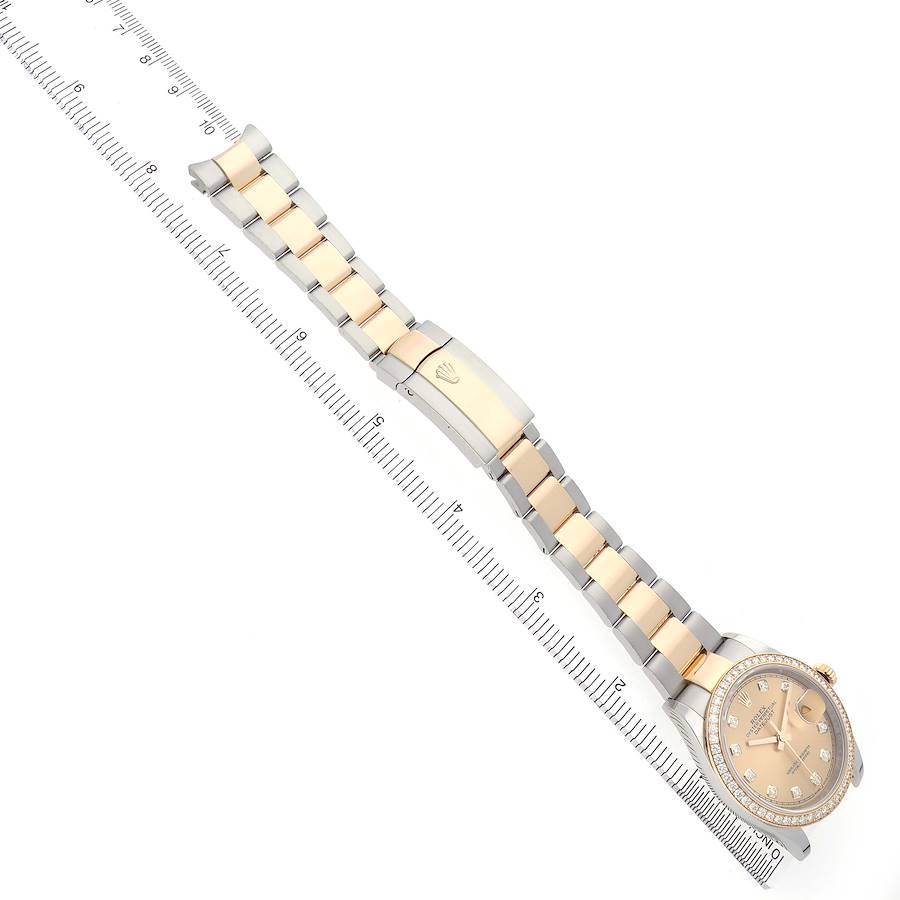 Rolex Datejust 36 Steel Yellow Gold Diamond Dial Mens Watch