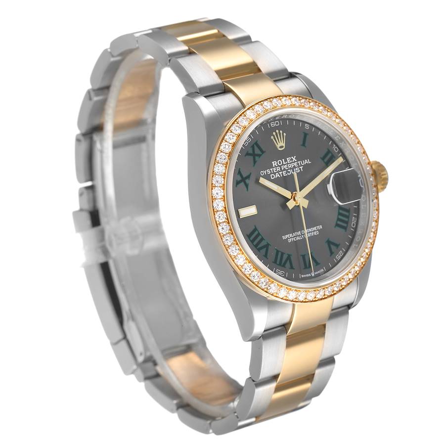 Rolex Datejust 36 Steel Yellow Gold Wimbledon Diamond Dial Watch
