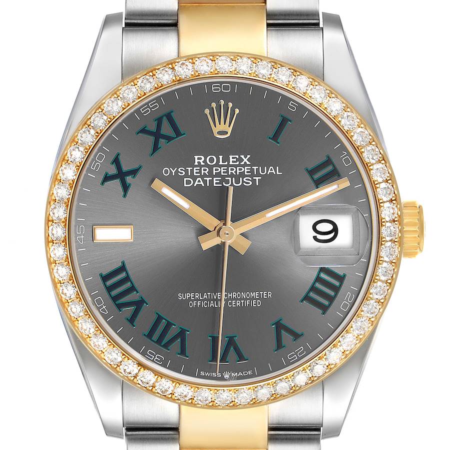 Rolex Datejust 36 Steel Yellow Gold Wimbledon Diamond Dial Watch