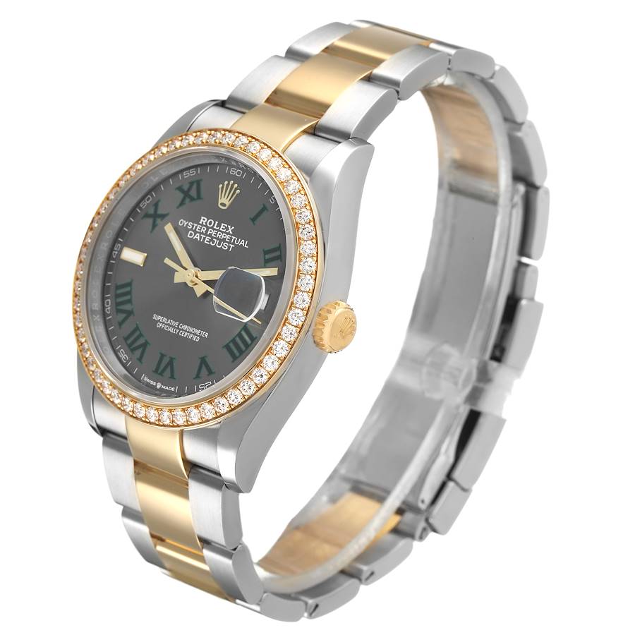 Rolex Datejust 36 Steel Yellow Gold Wimbledon Diamond Dial Watch