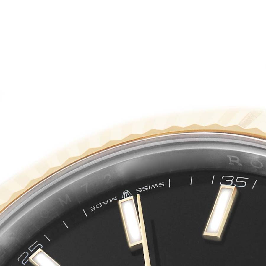 Rolex Datejust 41 Steel Yellow Gold Black Dial Mens Watch