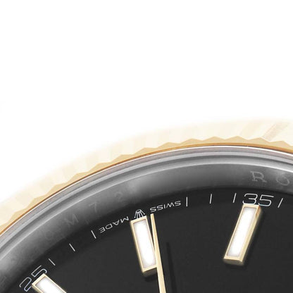 Rolex Datejust 41 Steel Yellow Gold Black Dial Mens Watch