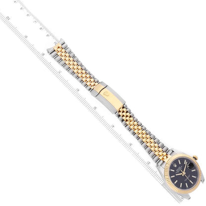 Rolex Datejust 41 Steel Yellow Gold Black Dial Mens Watch