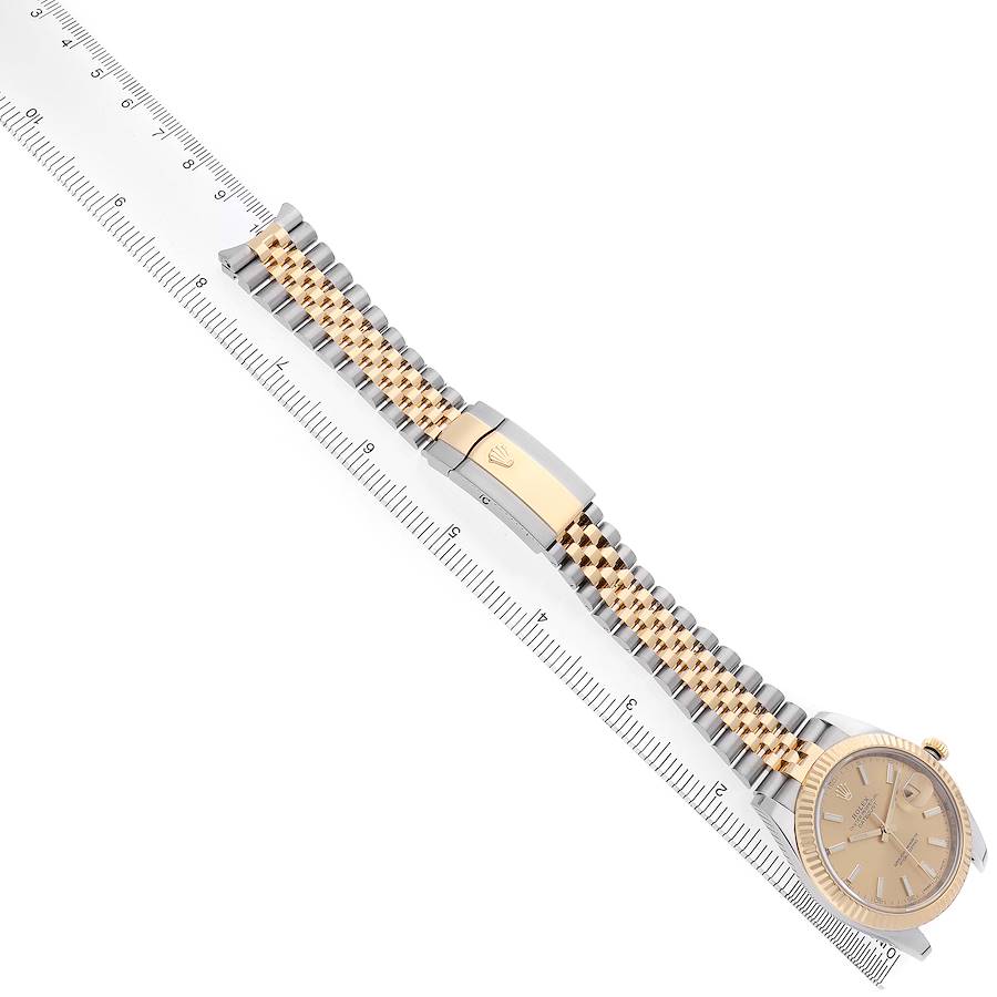 Rolex Datejust 41 Steel Yellow Gold Champagne Dial Mens Watch