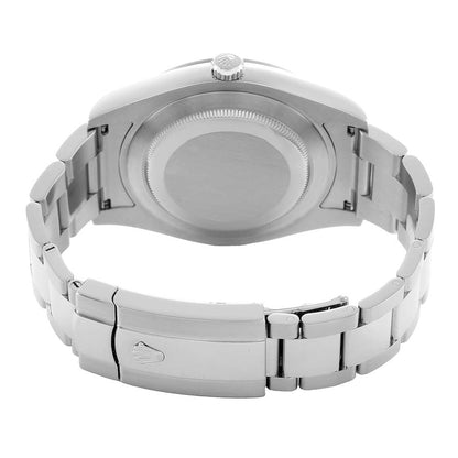 Rolex Datejust II 41 Steel White Gold Blue Dial Mens Watch