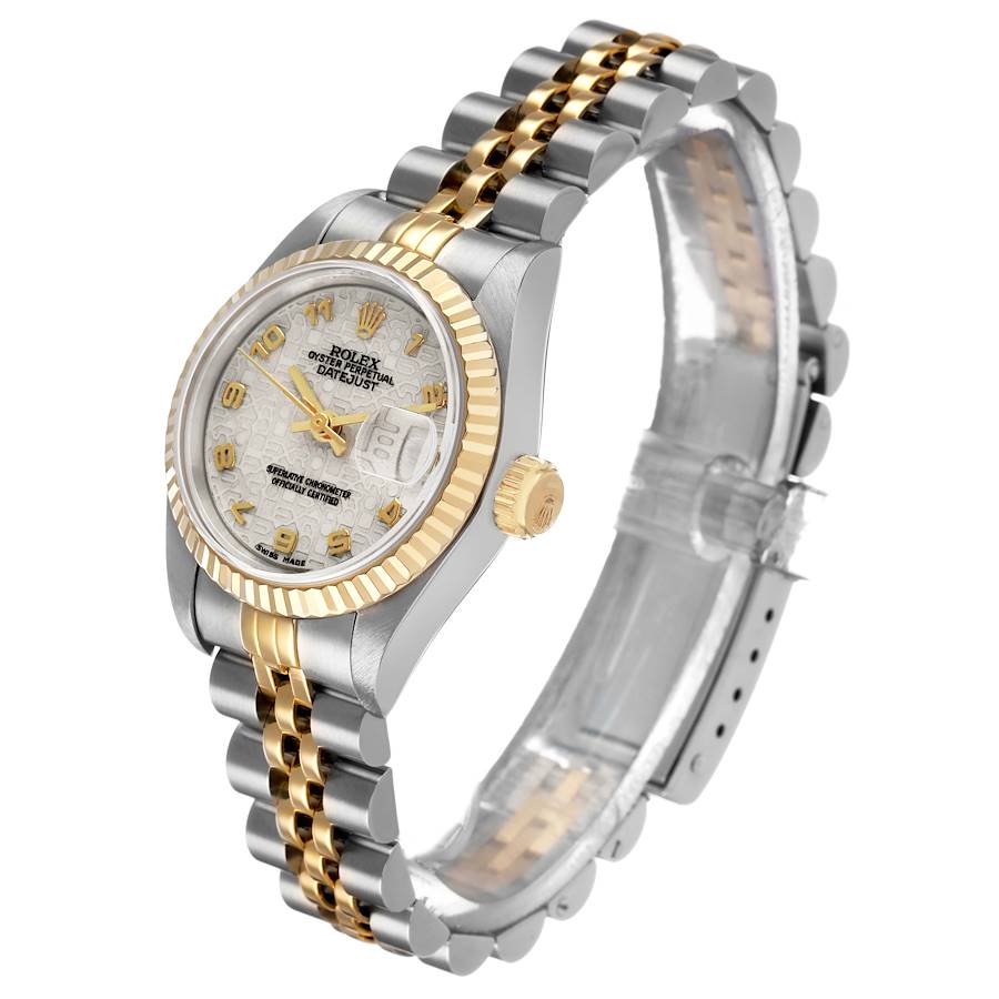 Rolex Datejust Ivory Anniversary Dial Steel Yellow Gold Ladies Watch