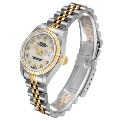 Rolex Datejust Ivory Anniversary Dial Steel Yellow Gold Ladies Watch
