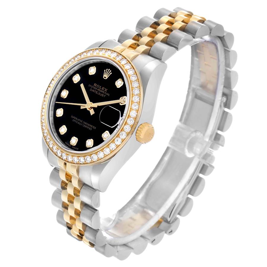 Rolex Datejust Midsize Steel Yellow Gold Diamond Ladies Watch