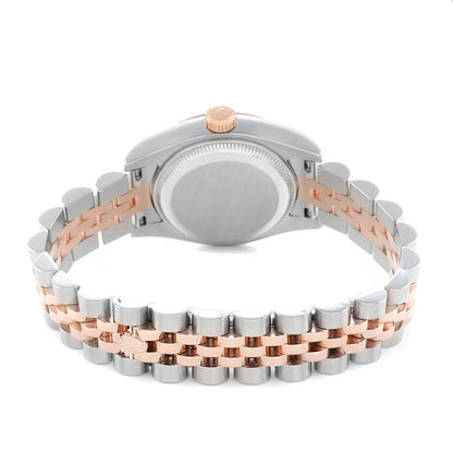 Rolex Datejust Steel Rose Gold Diamond Dial Ladies Watch