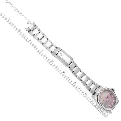 Rolex Datejust Steel White Gold Diamond Mother of Pearl Watch