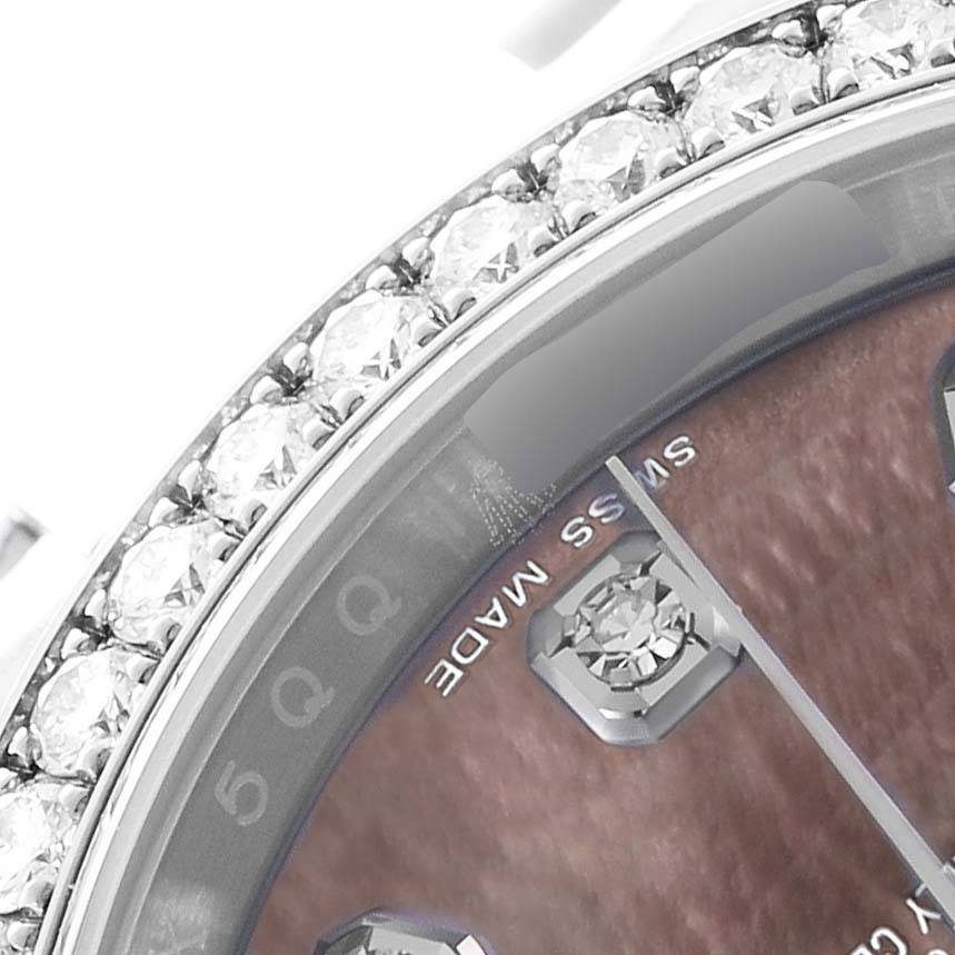 Rolex Datejust Steel White Gold Diamond Mother of Pearl Watch
