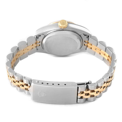 Rolex Datejust Steel Yellow Gold Champagne Linen Dial Ladies Watch