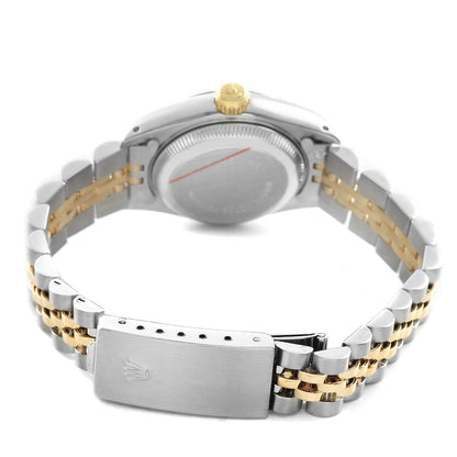 Rolex Datejust Steel Yellow Gold Champagne Linen Dial Ladies Watch