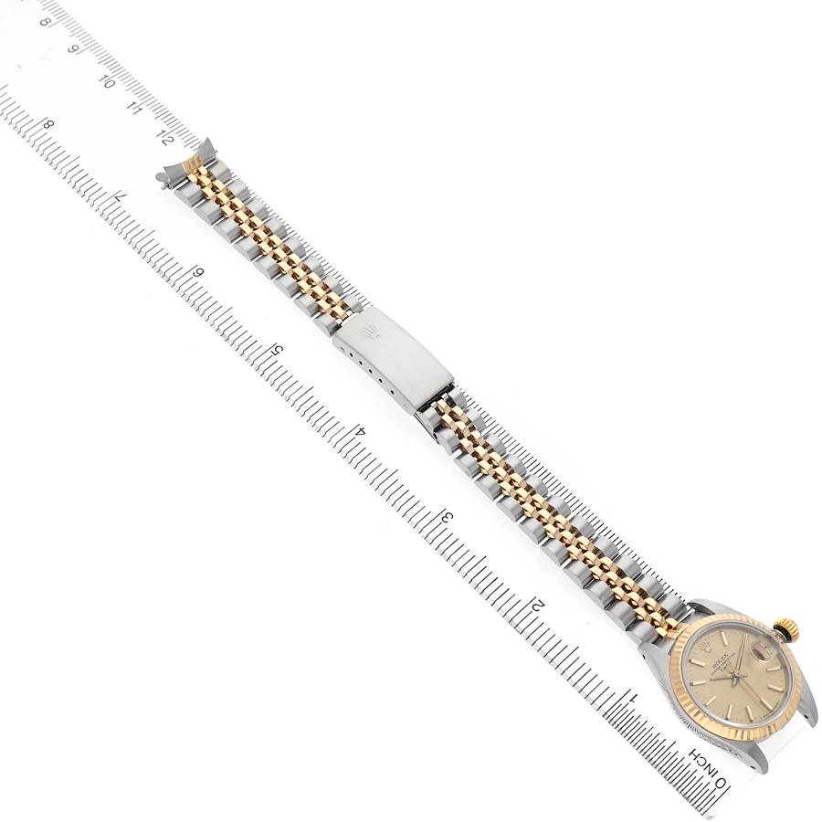 Rolex Datejust Steel Yellow Gold Champagne Linen Dial Ladies Watch
