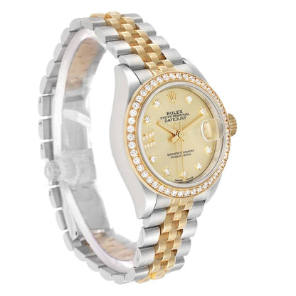 Rolex Datejust Steel Yellow Gold Diamond Ladies Watch