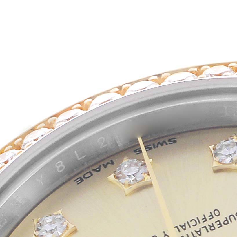 Rolex Datejust Steel Yellow Gold Diamond Ladies Watch