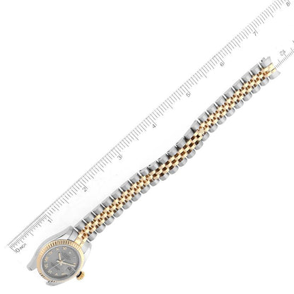 Rolex Datejust Steel Yellow Gold Slate Dial Ladies Watch