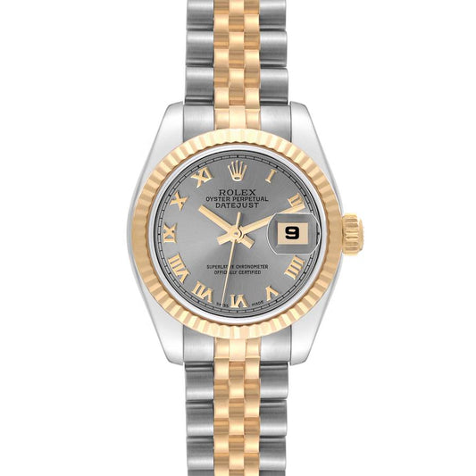 Rolex Datejust Steel Yellow Gold Slate Dial Ladies Watch