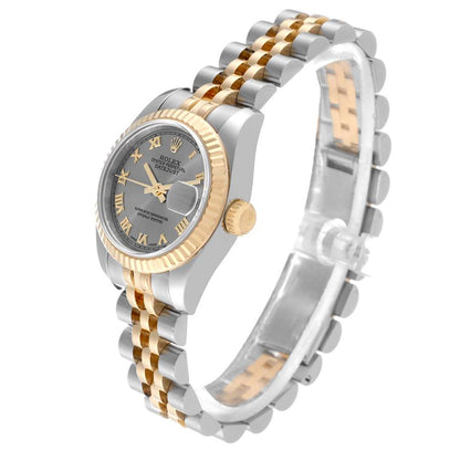 Rolex Datejust Steel Yellow Gold Slate Dial Ladies Watch