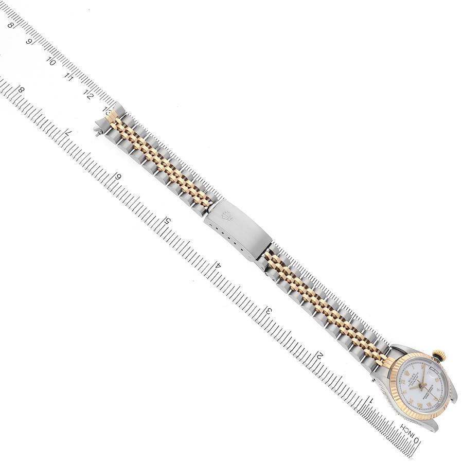 Rolex Datejust White Roman Dial Steel Yellow Gold Ladies Watch