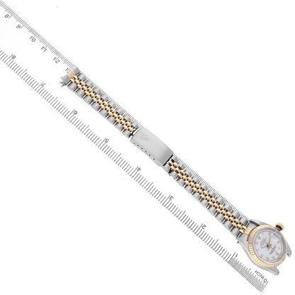 Rolex Datejust White Roman Dial Steel Yellow Gold Ladies Watch
