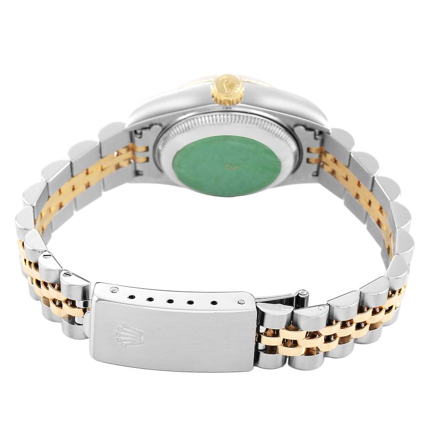 Rolex Datejust White Roman Diamond Dial Steel Yellow Gold Ladies Watch