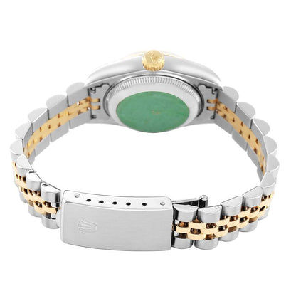 Rolex Datejust White Roman Diamond Dial Steel Yellow Gold Ladies Watch