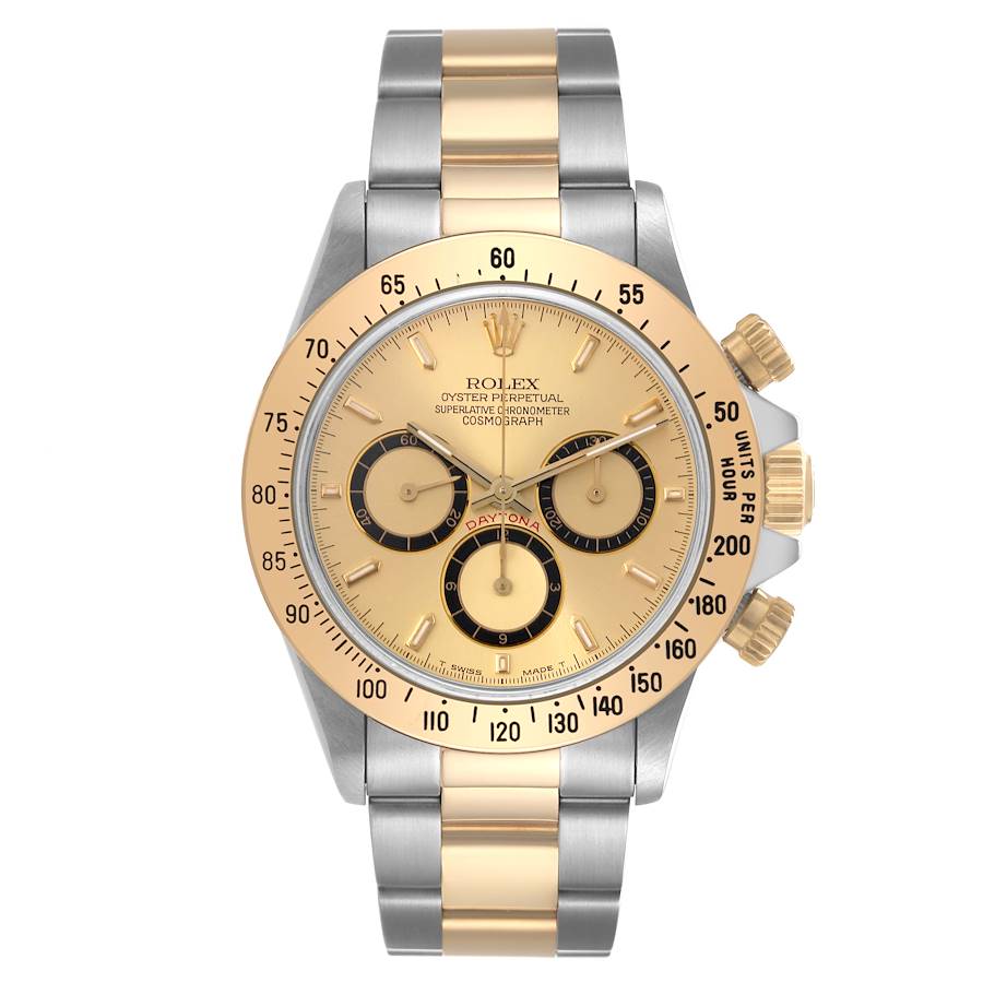 Rolex Daytona Inverted 6 Zenith Movement Steel Yellow Gold Mens Watch