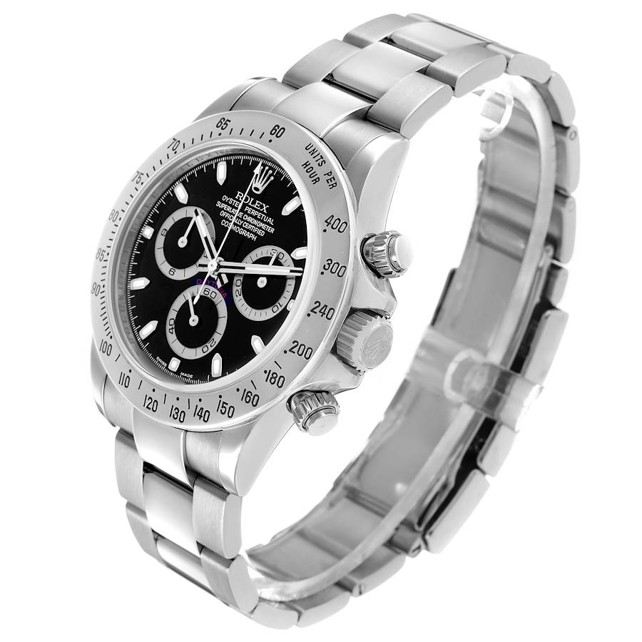 Rolex Daytona Steel Black Dial Mens Watch