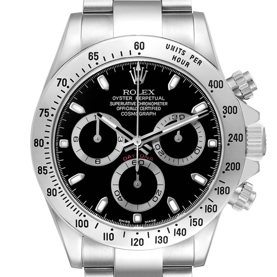 Rolex Daytona Steel Black Dial Mens Watch