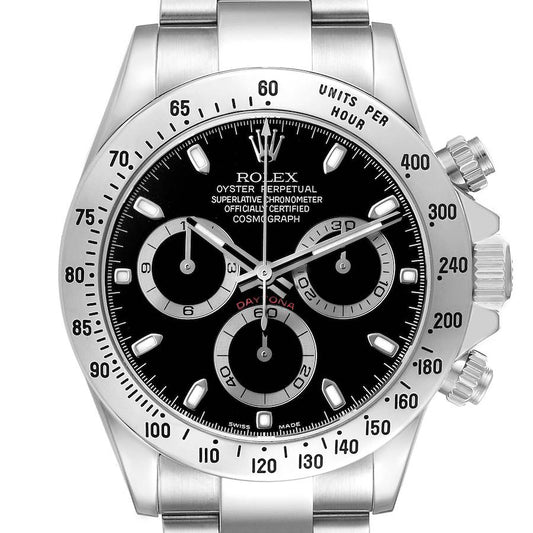 Rolex Daytona Steel Black Dial Mens Watch