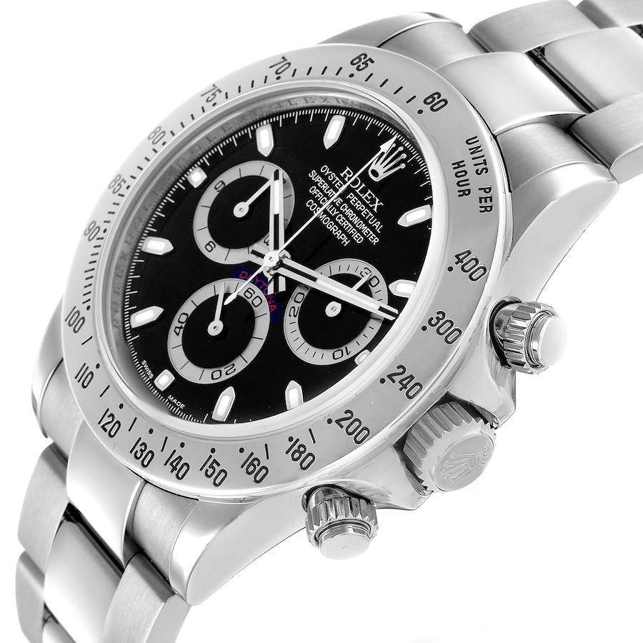 Rolex Daytona Steel Black Dial Mens Watch