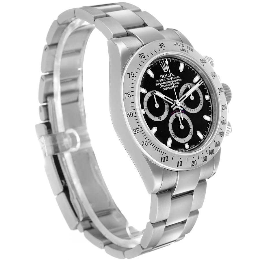 Rolex Daytona Steel Black Dial Mens Watch