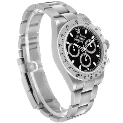 Rolex Daytona Steel Black Dial Mens Watch
