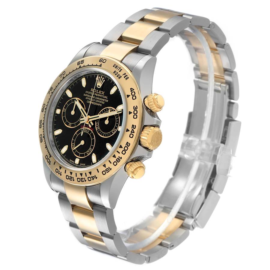 Rolex Daytona Steel Yellow Gold Black Dial Mens Watch