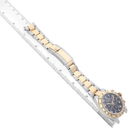 Rolex Daytona Steel Yellow Gold Blue Racing Dial Mens Watch