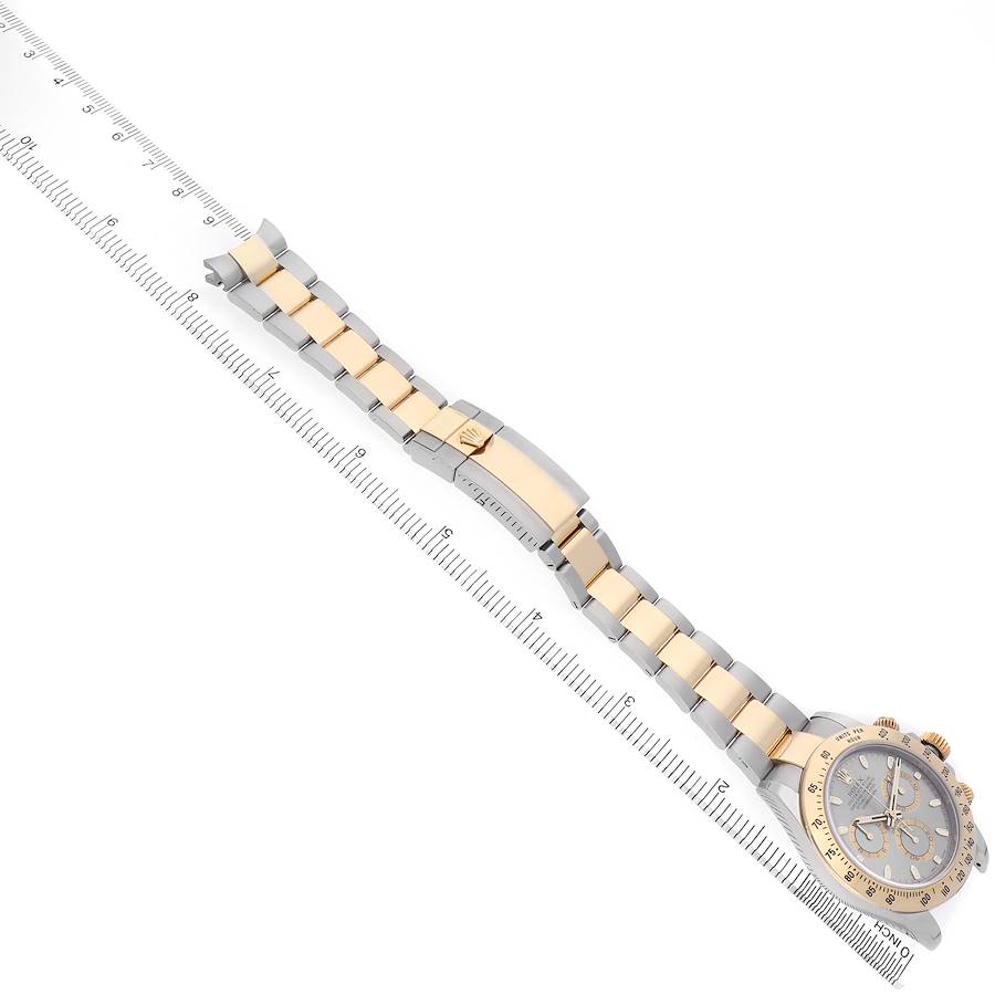 Rolex Daytona Steel Yellow Gold Silver Dial Mens Watch