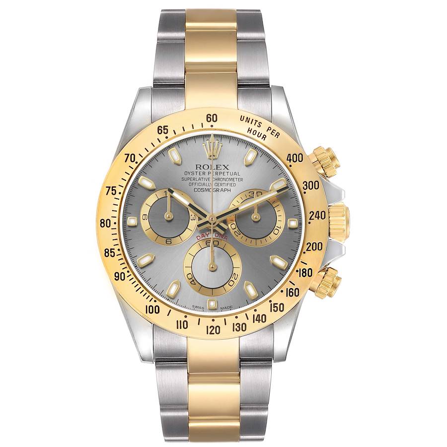 Rolex Daytona Steel Yellow Gold Silver Dial Mens Watch