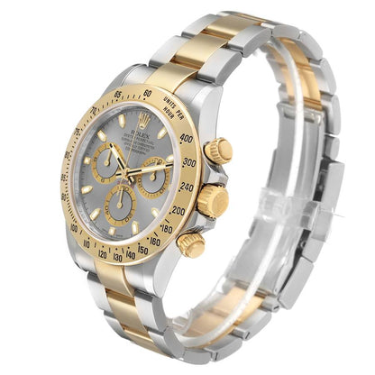 Rolex Daytona Steel Yellow Gold Silver Dial Mens Watch