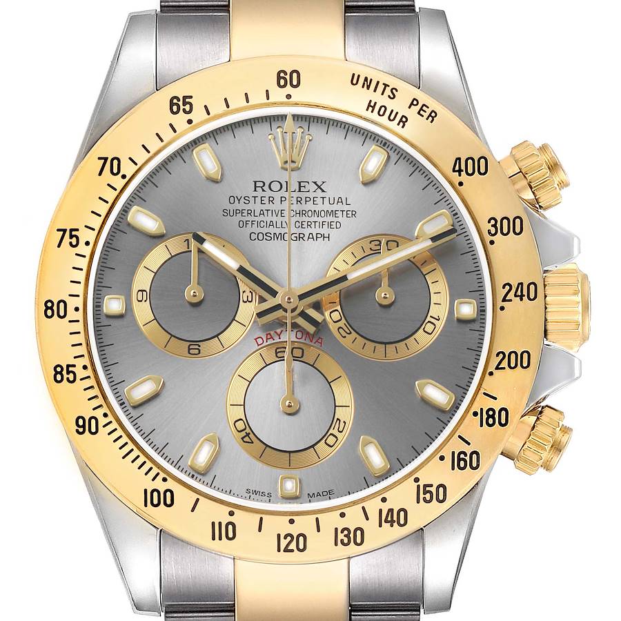 Rolex Daytona Steel Yellow Gold Silver Dial Mens Watch