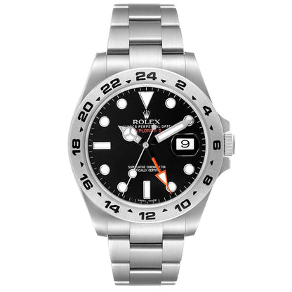Rolex Explorer II 42 Steel Black Dial Mens Watch