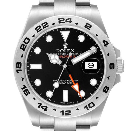 Rolex Explorer II 42 Steel Black Dial Mens Watch