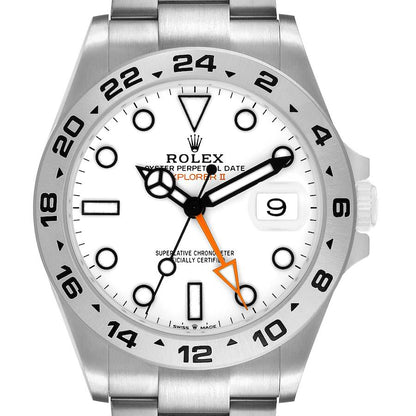 Rolex Explorer II 42 Steel Polar White Dial Mens Watch